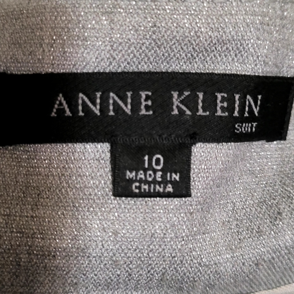 Anne Klein silver Metallic suit